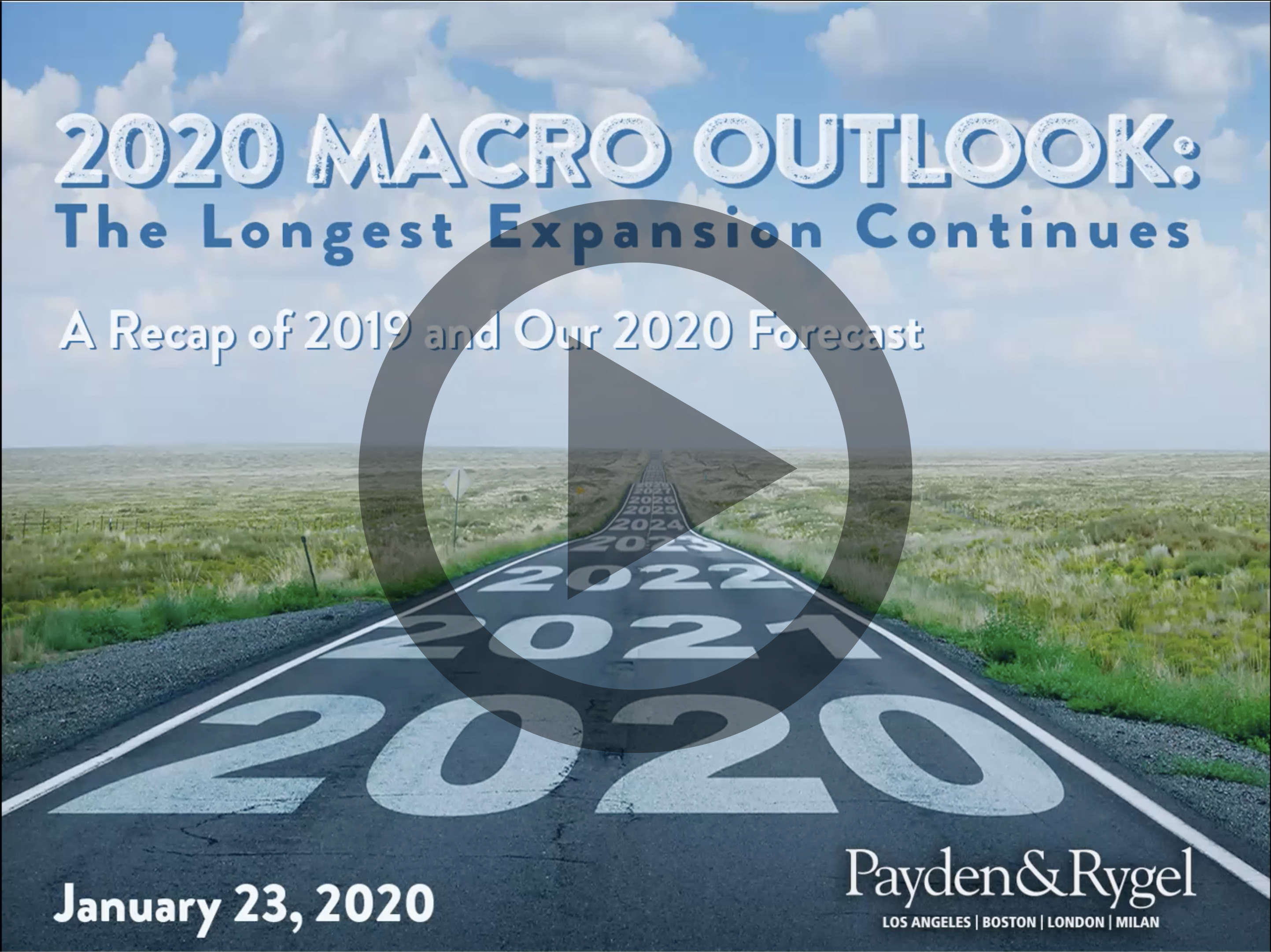 2020 Macro Outlook: The Longest Expansion Continues